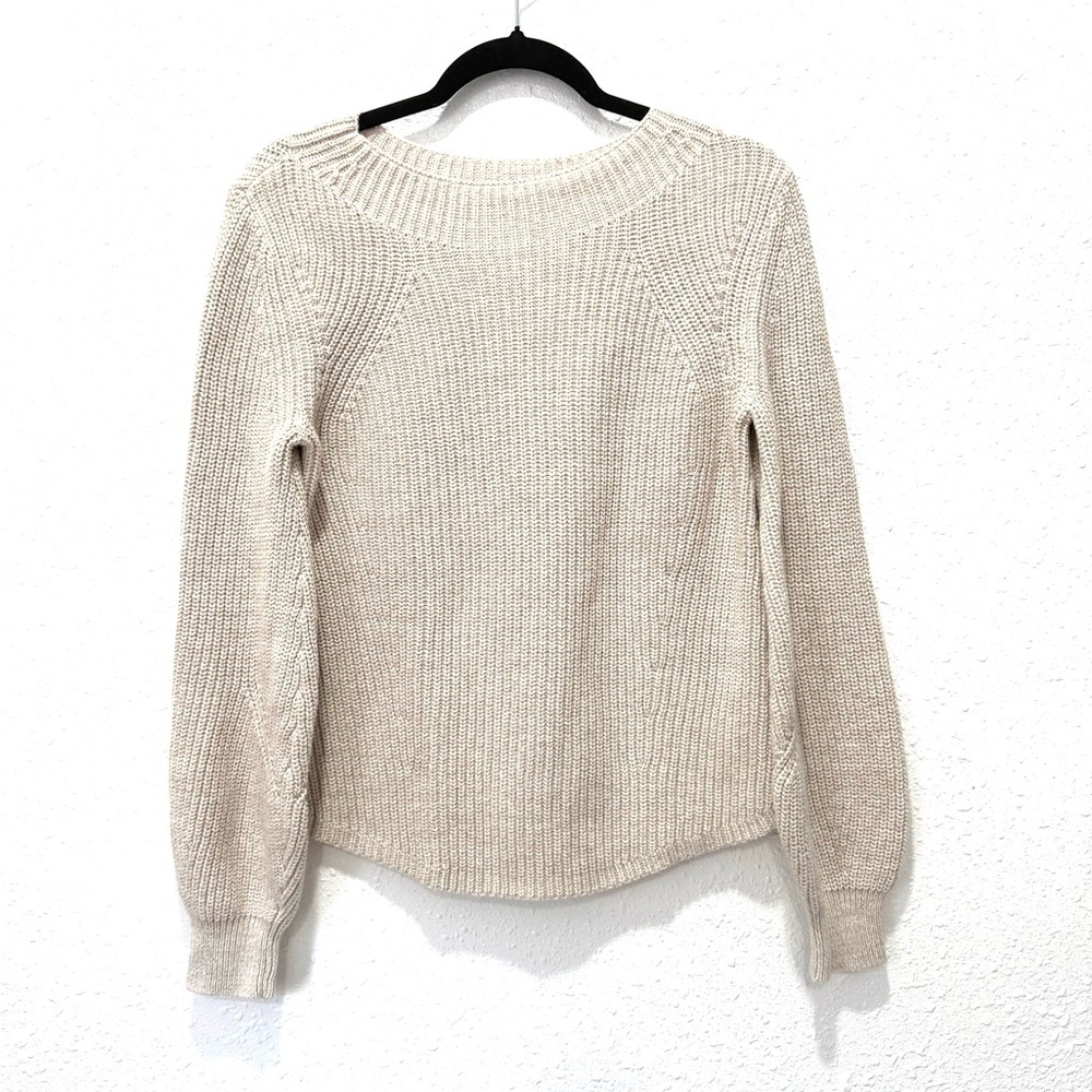 GAP 100% cotton Cream Crew Neck Sweater XS